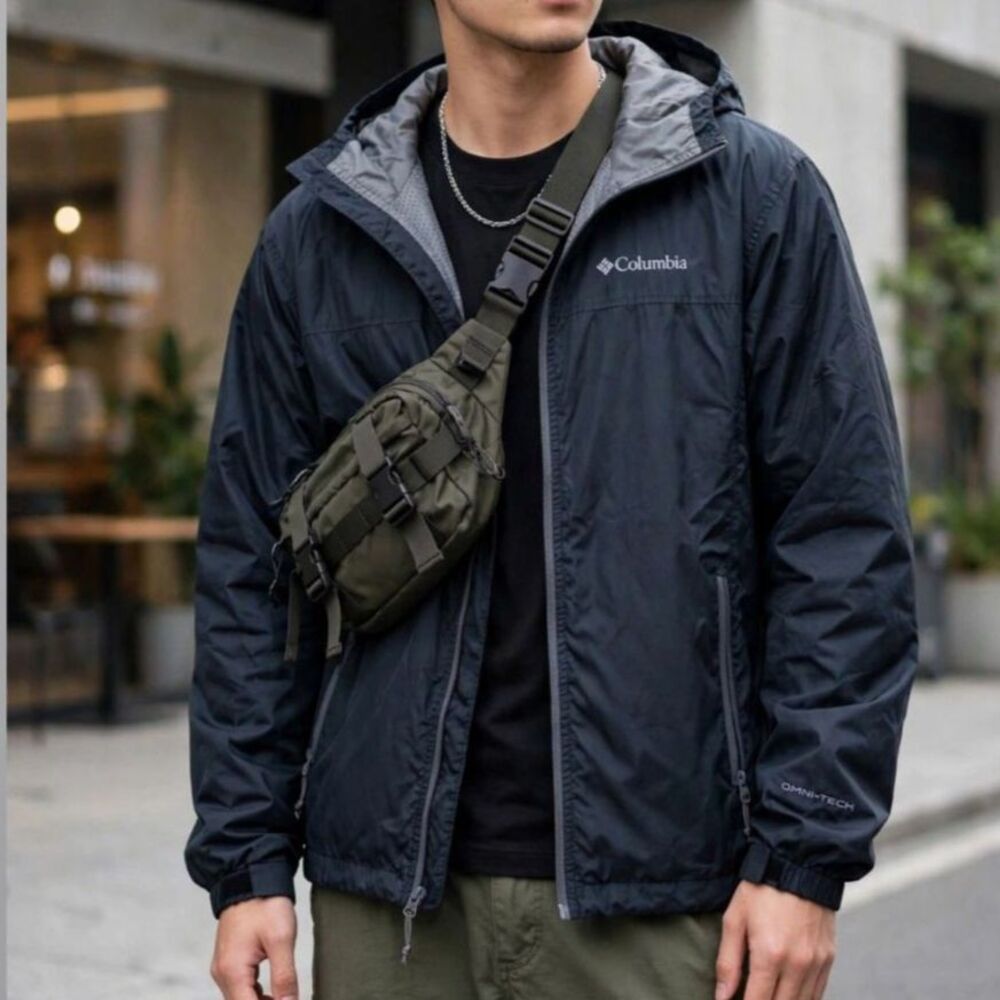 Columbia Omni-Shield Packable Rain Jacket Windbreaker Mens S